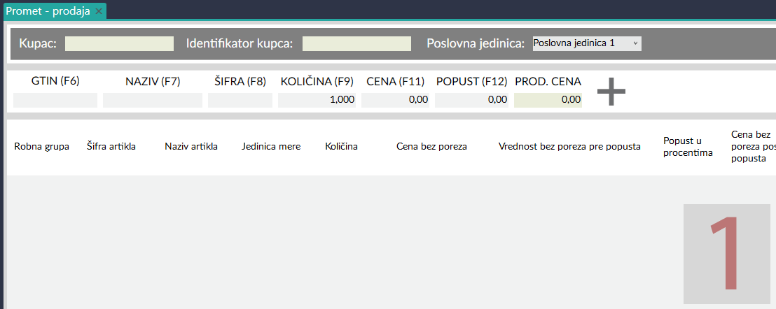 Preuzimanje cene iz važećeg cenovnika Preuzimanje cene iz važećeg cenovnika