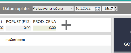 Datum uplate avansa Datum uplate avansa