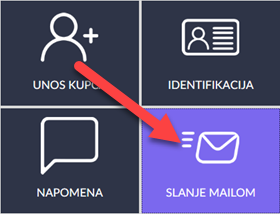 Dugme Slanje mejlom Dugme Slanje mejlom