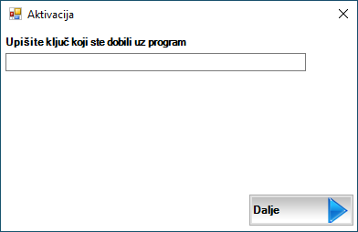 Aktivacija programa Sors Kasa Aktivacija programa Sors Kasa