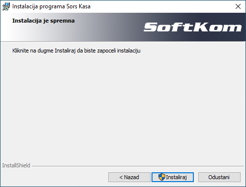 Instalacija programa Sors Kasa Instalacija programa Sors Kasa