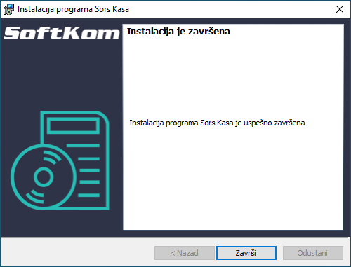 Instalacija programa Sors Kasa Instalacija programa Sors Kasa