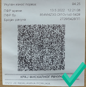 QR kod ne sme da bude oštećen pilikom čitanja QR kod ne sme da bude oštećen pilikom čitanja
