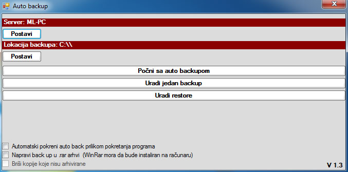 Program za pravljenje rezervne kopije podataka - backup Program za pravljenje rezervne kopije podataka - backup