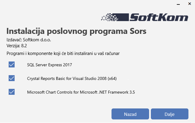 Informacije o servisima, komponentama i sistemima za upravljanje bazama podataka koji će biti instalirani Informacije o servisima, komponentama i sistemima za upravljanje bazama podataka koji će biti instalirani