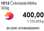 Nalepnica sa cenom 8 redova sa 4 nalepnice u redu na A4