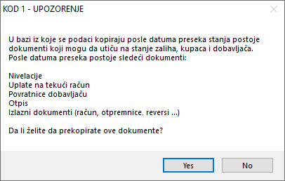 Upozorenje kod 1