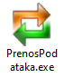 Ikona za pokretanje prozora za prenos podataka